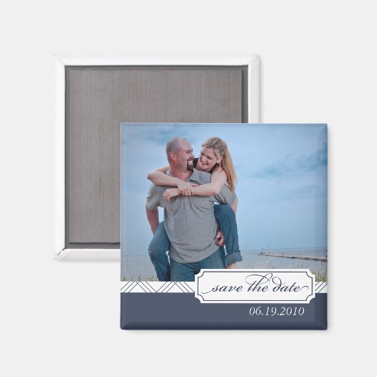 写真名門私立校風のマグネットの日付を保存 マグネット (正面/裏面)