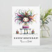 * # 写真名 誕生日カード パーソナライズ ワクワク 招待状 (スタンド正面)