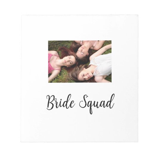写真名bridesmaid squad花嫁パーティーの追加 ノートパッド (正面)