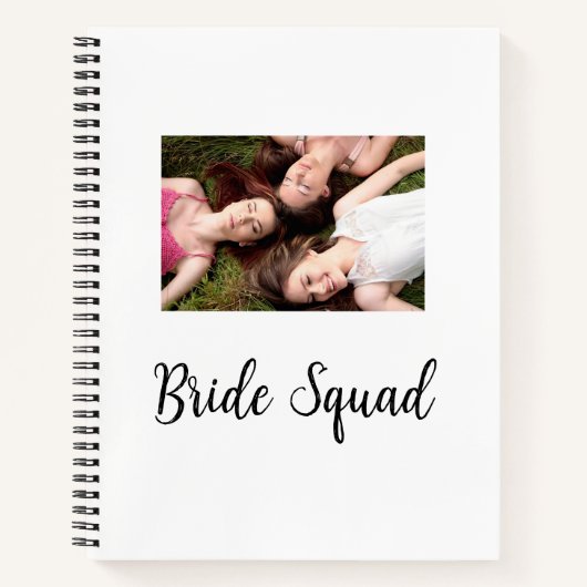 写真名bridesmaid squad花嫁パーティーの追加 ノートブック (正面)