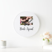 写真名bridesmaid squad花嫁パーティーの追加 ラージ壁時計 (ホーム)