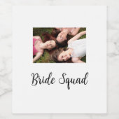 写真名bridesmaid squad花嫁パーティーの追加 ワインラベル (シングルラベル)