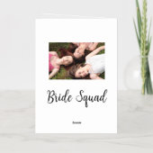 写真名bridesmaid squad花嫁パーティーの追加 箔シーズンカード (裏面)