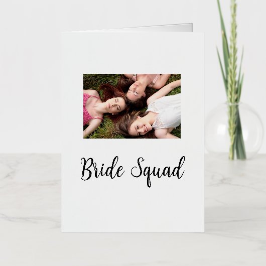 写真名bridesmaid squad花嫁パーティーの追加 箔シーズンカード (正面)
