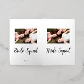 写真名bridesmaid squad花嫁パーティーの追加 箔シーズンカード (外側レイダウン)