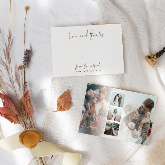 写真名Script結婚の新しい愛感謝してい5 サンキューカード