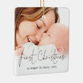写真名Year初めてのクリスマスをMommyとして セラミックオーナメント (右)