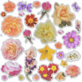 写真品揃えカラフル花カスタム飾り シール (正面)