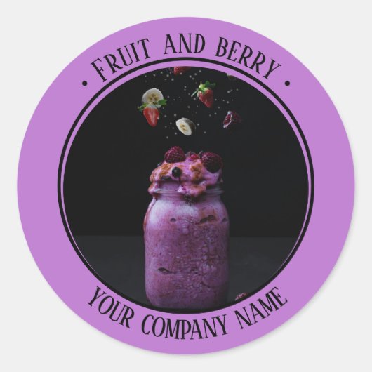 写真商品プロモーションステッカー ラウンドシール (正面)