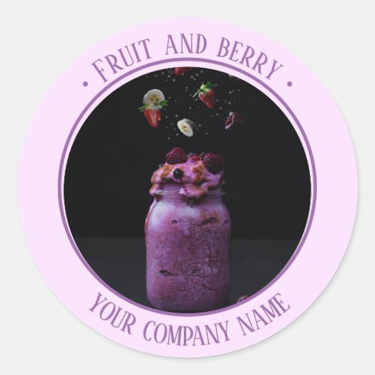 写真商品プロモーションステッカー ラウンドシール (正面)