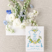 写真地中海の/クレスト結婚式の日付を保存 招待状