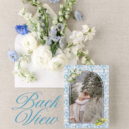 写真地中海の/クレスト結婚式の日付を保存 招待状