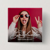 写真大学院お祝い 缶バッジ (正面)