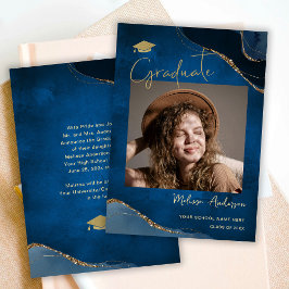 写真大学院エレガントネイビー・ブルー発表 招待状