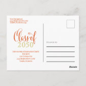 写真大学院モダンシンプルミニマルOrange ポストカード (裏面)