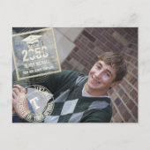 写真大学院モダンミニマエレガントリスト金ゴールド ポストカード (正面)