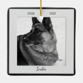 写真失ったでパーソナライズされたオーナメントをペット セラミックオーナメント (裏面)