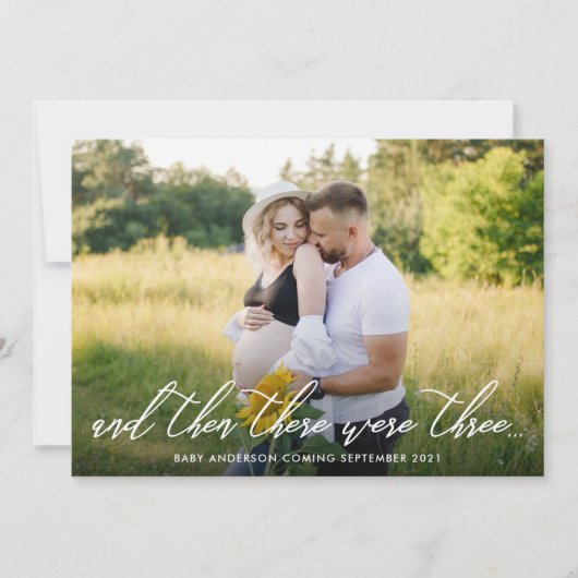 写真妊モダン娠告知 案内状 (正面)