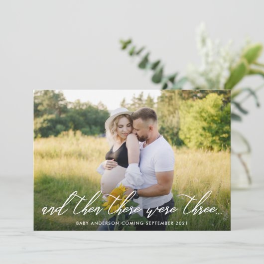 写真妊モダン娠告知 案内状 (スタンド正面)