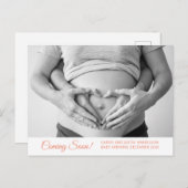 写真妊娠のお知らせ 案内ポストカード (正面/裏面)