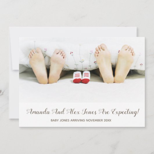 写真妊娠のお知らせ 案内状 (正面)