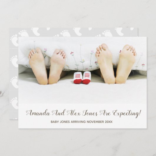 写真妊娠のお知らせ 案内状 (正面/裏面)