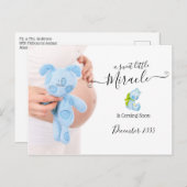 写真妊娠のお知らせ | 甘い奇跡 ポストカード (正面/裏面)