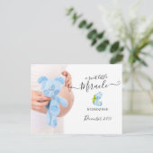 写真妊娠のお知らせ | 甘い奇跡 ポストカード (スタンド正面)