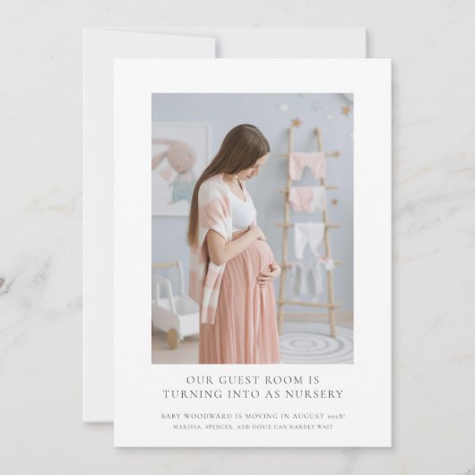 写真妊娠の予定 案内状 (正面)