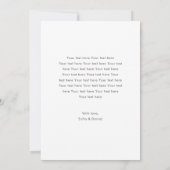 写真妊娠アナウンスメントカードと金ゴールド文字 案内状 (裏面)