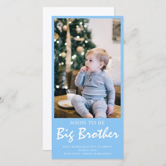 写真妊娠ビッグブラザー・ブルーの発表 案内状 (正面/裏面)