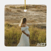 写真妊娠ママto be セラミックオーナメント (裏面)