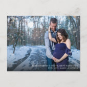 写真妊娠モダン告知はがき ポストカード (正面)