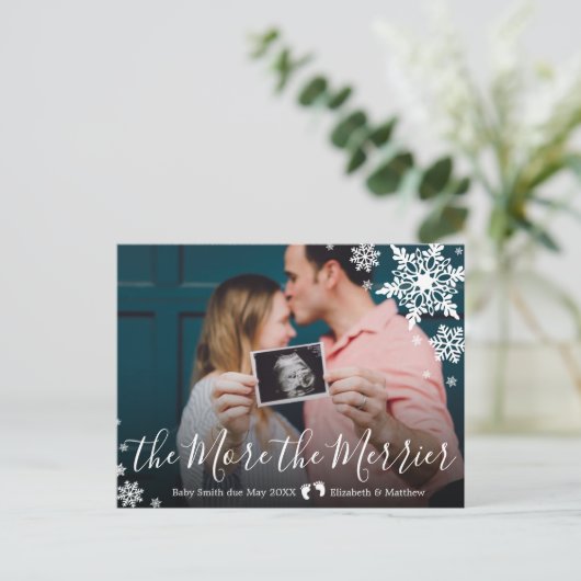 写真妊娠告知はがき 案内ポストカード (スタンド正面)