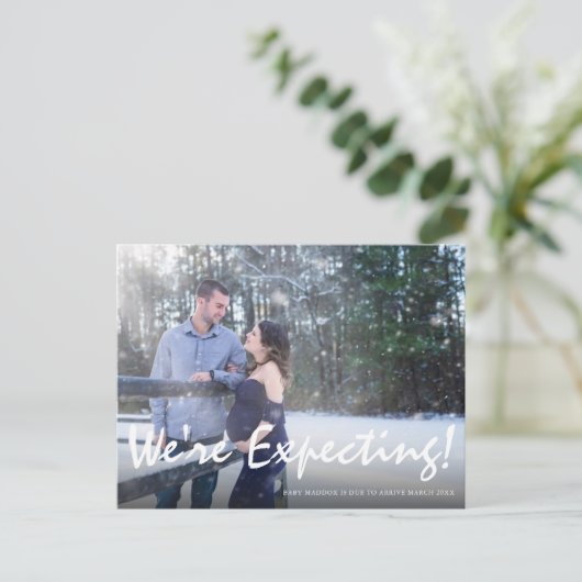 写真妊娠告知カード 案内ポストカード (スタンド正面)
