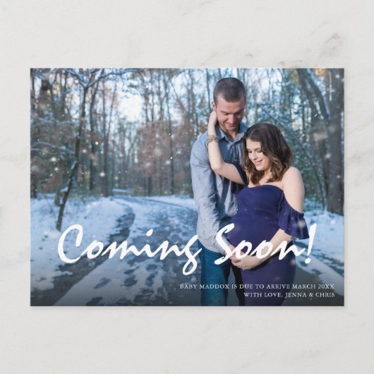 写真妊娠告知カード 案内ポストカード (正面)