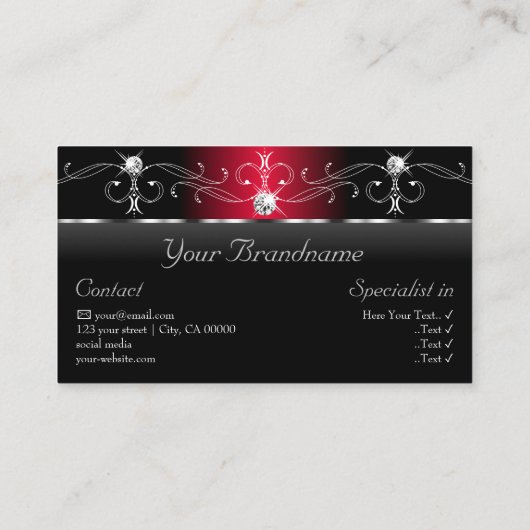 写真威厳のある付き白黒の四角い宝石 名刺 (裏面)