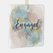 写真婚約した付きパーソナライズされたオーナメント セラミックオーナメント (右)