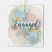 写真婚約した付きパーソナライズされたオーナメント セラミックオーナメント (左)