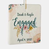 写真婚約した付きパーソナライズされたオーナメント セラミックオーナメント (右)