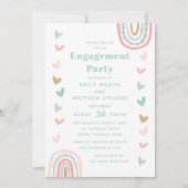 写真婚約した婚約パーティ 招待状 (裏面)