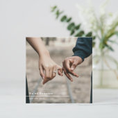 写真婚約した発表パーティーカード 案内状 (スタンド正面)