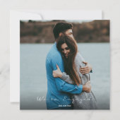 写真婚約の発表パーティー招待状 サンキューカード (正面)