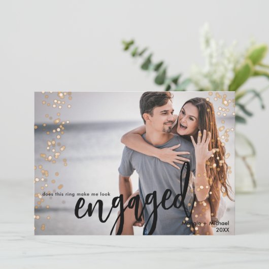 写真婚約の発表 招待状 (スタンド正面)