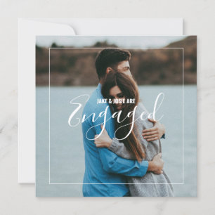 写真婚約の発表 招待状