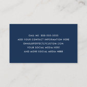 写真学生の卒業ネットワークダークブルー 名刺 (裏面)