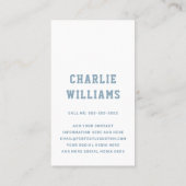 写真学生の卒業名 名刺 (裏面)