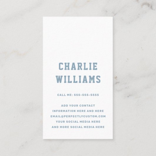 写真学生の卒業名 名刺 (裏面)