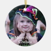 写真完パーソナライズされた全写真 セラミックオーナメント (正面)