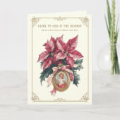 写真宗教イエスポインセチア聖なる書物、 経典 シーズンカード (正面)